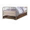 Homeroots Brown and Black Solid Wood Twin Bed Frame 285583 - alternate 1
