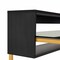 Homeroots 47" Gold Wood and Stainless Steel Writing Desk 723730 - alternate 5