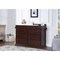 Homeroots 56" Espresso Solid and Manufactured Wood Six Drawer Double Dresser 530244 - alternate 8
