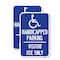 Signmission Reserved Parking Sign Handicapped Parking, Visitor Use , 18'' X 24'', Heavy Gauge Aluminum, 2PK A-1824-2PACK-23047 - alternate 1