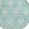Homeroots 8' Turquoise Teal Blue And Ivory Round Medallion Washable Indoor Outdoor Area Rug 587772 - alternate 8