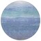 Homeroots 8' Blue Teal Blue And Sky Blue Round Abstract Washable Indoor Outdoor Area Rug 618138 - alternate 7