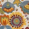 Homeroots 7' X 10' Ivory Blue Orange Red And Yellow Floral Indoor Outdoor Area Rug 546846 - alternate 9