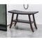 Homeroots 28" Dark Brown Teak Rectangular Shower Bench With Shelf 376690 - alternate 10