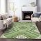 Homeroots 8' X 10' Green Ivory And Beige Tribal Washable Indoor Outdoor Area Rug 598121 - alternate 9