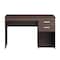 Homeroots 48" Espresso Wood Writing Desk With Two Drawers 723763 - alternate 1