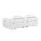Homeroots 107in White and Silver Italian Leather Power Reclining Loveseat With Storage 720575 - alternate 8