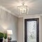 Jonathan Y Plains 12" 4-Light Modern Farmhouse Metal Open-Frame Pagoda LED Semi Flush Mount Mini Lantern, White JYL7610E - alternate 12