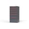 Strong Hold 6 drawer cabinet - (2x 6ft, 1x 7ft, 1x 8ft, 1x 9ft, 1x 12ft) - Red accents - Keyed Alike S3060-PPAAS-0603DS - alternate 3