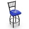 Holland Bar Stool Co 30" Blk Wrinkle U.S. Air Force Swivel Bar Stool, Jailhouse Back L01830AirFor - alternate 1