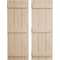 Ekena Millwork Rustic Three Board Joined Board-n-Batten Pecky Cypress Faux Wood Shutters, 16 1/2"W x 68"H SHUBJS16X68PCPR - alternate 1