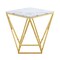 Homeroots 22" Gold And White Stone Square End Table 543888 - alternate 8