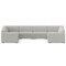 Homeroots 144in Gray Fabric Modular Wood Sofa 641868 - alternate 1