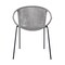 Homeroots Set of Two 25" Gray Metal Outdoor Dining Chair, 2PK 490259 - alternate 4