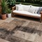 Homeroots 10' X 14' Brown Black And Tan Abstract Washable Indoor Outdoor Area Rug 606049 - alternate 1