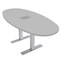Skutchi Designs 6ft Conference Table With Power Unit | 6 Person Modular Boval Meeting Table | Harmony Series HAR-BOVL-48X72-T.BK-U779-EBLK - alternate 7
