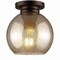 Jonathan Y Atlas 7.75" Metal/Glass LED Flush Mount, Mercury Silver/Oil Rubbed Bronze JYL7443B - alternate 1