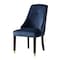 Homeroots Set of Two Tufted Navy Blue and Espresso Upholstered Velvet Dining Side Chairs 543539 - alternate 8