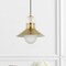 Jonathan Y Colin 9.75" Adjustable Iron/Glass Retro Hurricane LED Pendant, Brass Gold JYL6120A - alternate 13