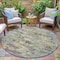 Homeroots 8' Sage Gray And Plum Round Abstract Washable Indoor Outdoor Area Rug 630905 - alternate 6