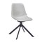 Leisuremod Markley Modern Leather Swival Dining Chair With Metal Legs in Light Grey MSCBL-18-LGR - alternate 1