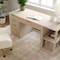 Martha Stewart Kayden Single-Drawer Desk w/2 Tier Shelf and 3 Drawer File Cabinet in Light Natural w/Gold Hardware KHO-23042-TBSFFC-LNT-GLD-MS - alternate 9