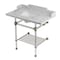 Kingston Brass 36-Inch Carrara Marble Console Sink with Acrylic Legs and Shelf, 8-Inch, 3-Hole LMS36MASQB8 - alternate 1