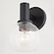 Vaxcel Marshall 1 Light LED Compatible Black Transitional Bathroom Vanity Wall Fixture Clear Glass W0461 - alternate 9