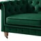 Homeroots 93" Hunter Green Velvet Chesterfield Wood Sofa 543985 - alternate 8