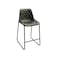 Homeroots 27" Green and Black Leather and Iron Counter Height Bar Chair 527555 - alternate 7
