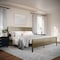 Martha Stewart Corbin King Size Solid Wood Platform Bed w/Wooden Headboard and Footboard, Brown Gray MG-090026-K-WOAK-MS - alternate 1