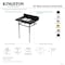Kingston Brass 30" Black Granite Console Sink with Brass Legs, 8-Inch, 3-Hole, Black Granite/Brushed Nickel KVPK30KBSQ8 - alternate 3