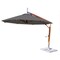 Bambrella 10' Round Bamboo Cantilever Umbrella with Grey Canopy and 297lb Granite Base System 3.0m R-SW-S-G-BS - alternate 1