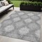 Homeroots 5' X 8' Gray Silver And Charcoal Ikat Washable Indoor Outdoor Area Rug 589153 - alternate 1