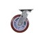 Vestil Polyurethane Swivel Caster 6 In. Diameter x 2 In. Width 720 Lb. Capacity Maroon/Gray CST-VE-6X2PUP-S - alternate 5