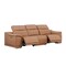 Homeroots 107" Chestnut Italian Leather Reclining Metal USB Sofa 720287 - alternate 8