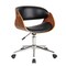 Homeroots Brown Black and Silver Adjustable Height Swivel Rolling Office Chair 554030 - alternate 1