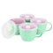 Gibson Home On The Go 4 Piece 25 Ounce Stoneware Soup Cup Set with Lid in Mint 142552.01 - alternate 1