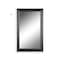 Homeroots 26" Black Beveled Lines Framed Accent Mirror 485123 - alternate 3
