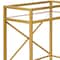 Homeroots Brass Steel And Glass Rolling Bar Cart 530453 - alternate 8