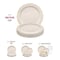 Smarty Had A Party 7.5" Ivory with Gold Vintage Rim Round Disposable Plastic Appetizer/Salad Plates (120 Plates), 120PK 867IVG-CASE - alternate 9
