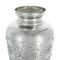 Homeroots 20" Antiqued Silver Etched Floral Glass Round Table Vase 574525 - alternate 8