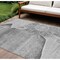 Homeroots 9' X 12' Gray Silver And Charcoal Floral Washable Indoor Outdoor Area Rug 582252 - alternate 1