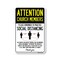 Signmission PSA Church Members Practice Social Distancing 14in X 10in Peel And Stick Wall Graphic, RD-1014-25387 OS-NS-RD-1014-25387 - alternate 1