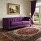 Homeroots 83" Purple Velvet Wood Sofa With Toss Pillows 543954 - alternate 8