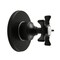 Kingston Brass Single-Handle Three-Way Diverter Valve with Round Trim Kit, Matte Black KS3030NX - alternate 1