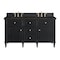 James Martin Vanities Lorelai 60" Double Vanity, Black Onyx, w/ 3 CM Phantome Eclos Top 424-V60D-BKO-3PHT - alternate 1