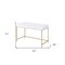 Homeroots 47" White and Gold Computer Desk With Two Drawers 347510 - alternate 5