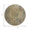 Homeroots 8' Artichoke Green And Denim Blue Round Medallion Washable Indoor Outdoor Area Rug 616042 - alternate 8