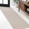 Jonathan Y Aylan High-Low Pile Knotted Trellis Geometric Beige 2 ft. x 8 ft. Indoor/Outdoor Runner Rug SBH104B-28 - alternate 1